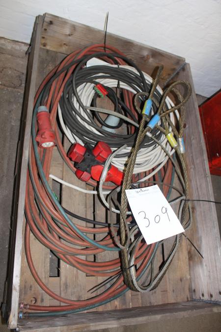 Oxygen and gas hoses + wire etc.