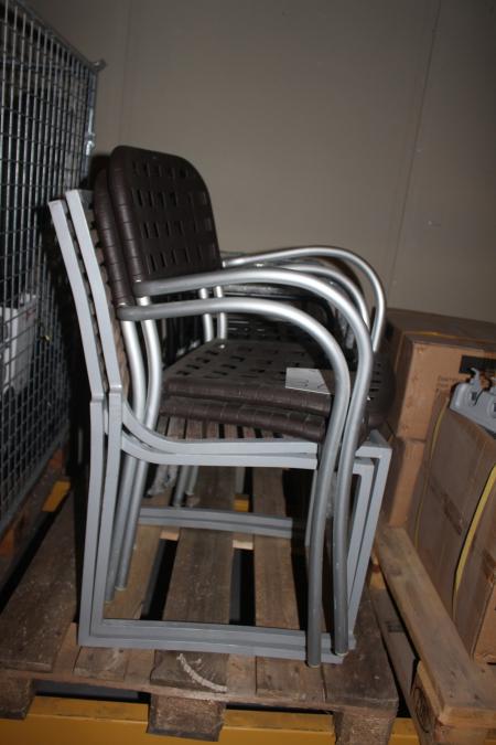 7 pieces of terrace chairs different variants.
