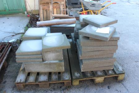2 pallets with coating stone