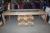 Dining table with 4 pieces of granite in the middle. Width 240x100x78,5 cm