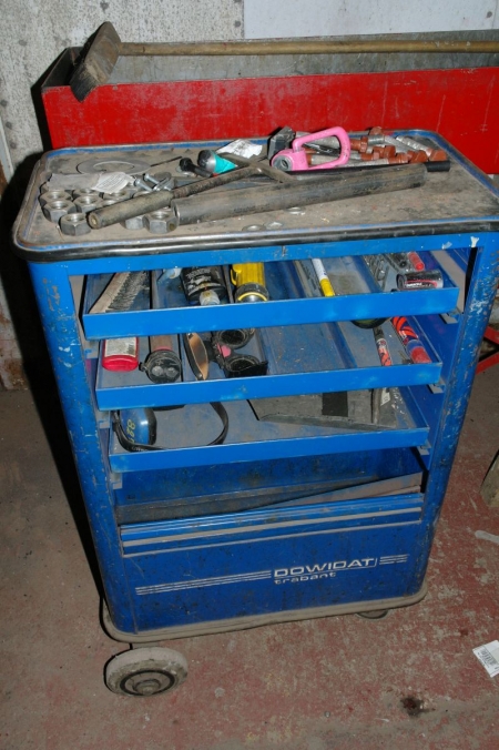 Værktøjsrullevogn med udtræksskuffer, Dowidat Trabant