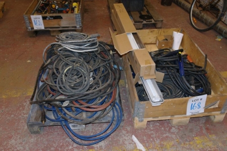 (2) pallets welding cables