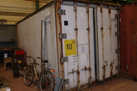 Container, 20 feet, light equipped + content (marine beds)