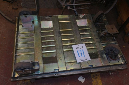 (2) steel workshop trolleys