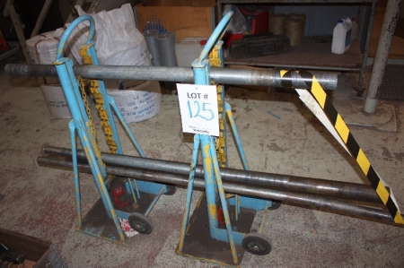 (2) workshop trolleys for tubes