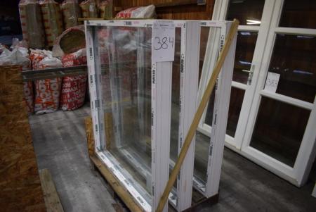 Kunststoff-Fenster 123 x 140,5 cm mit festen Schweller