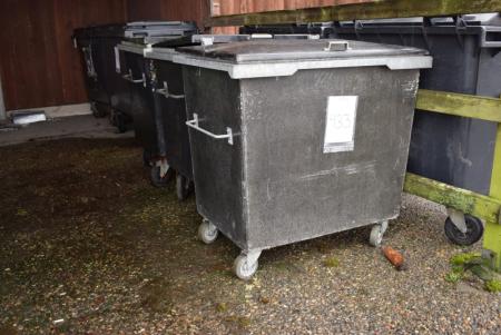 3 affaldscontainere 580 L