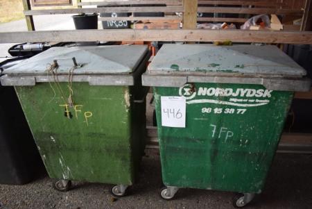 2 waste containers 440 L