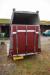 Horse box (OK position) Total Weight 1200 kg, the loading weight 600 kg
