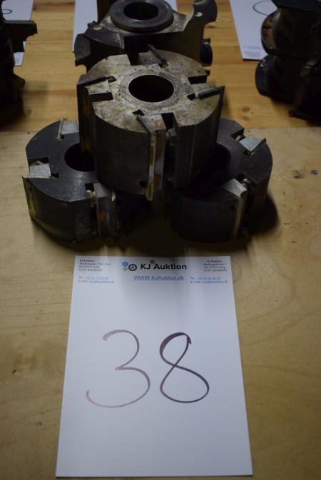 3 pieces. cylindrical cutter B: 60 x Ø120 mm