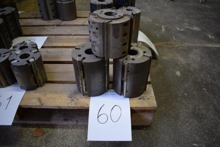 2 pcs. Cylindrical cutter B: 165 x Ø135 mm + 1 pc. B: 120 x Ø135 mm