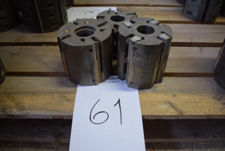 3 pieces. B. cylindrical cutter 100-120-130 x Ø120 mm
