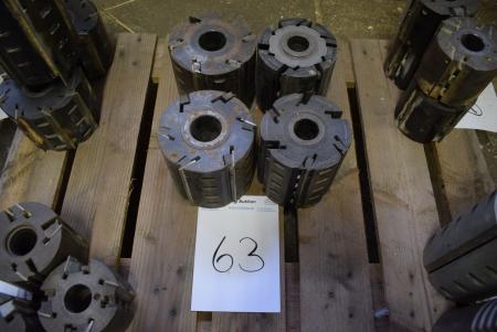 4 pcs. Cylindrical cutter B: 160 x 150 mm in diameter