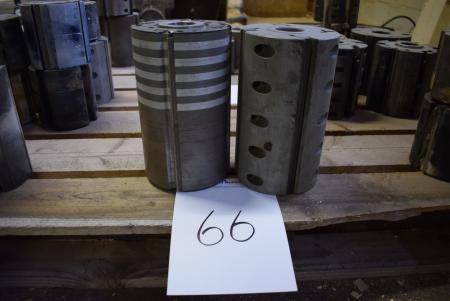 2 Stück. Zylinderfräser Legierung B: 230 x Ø135 mm