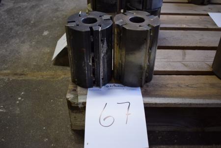 2 pcs. Cylindrical cutter B: 180 x Ø120 mm