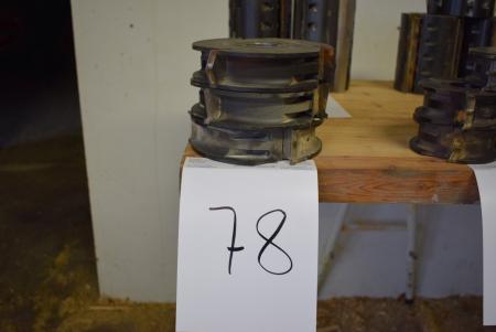 3 Stück. Zylinderfräser B: 40 x Ø165 mm