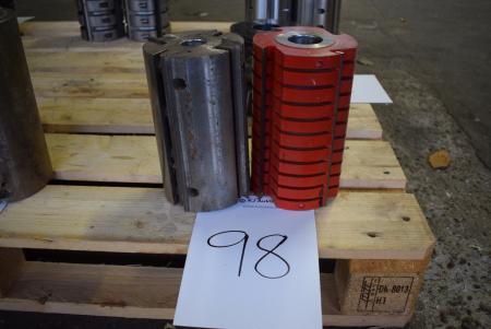 2 pcs. Cylindrical cutter B: 180 x Ø120 mm