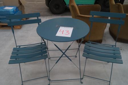 Cafe set w. 2 pcs. chairs and table dimension 60 cm 