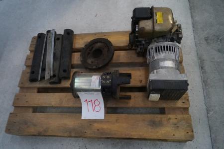Generator, marked Wisconsin + miscellaneous parts, not tested