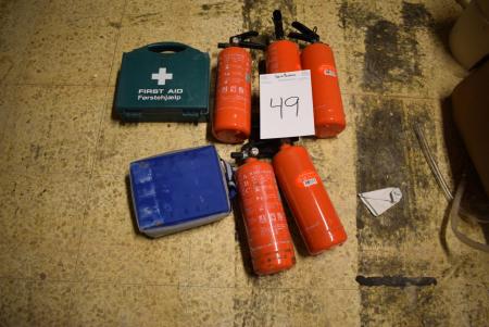 2 pcs. first aid kits + 5 pcs. fire extinguisher