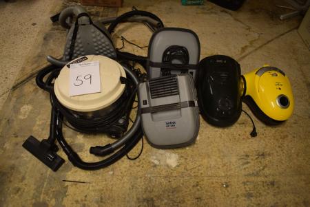 6 pieces. various vacuum cleaners. not tested