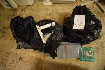 Miscellaneous plastic bags, brushes, etc.