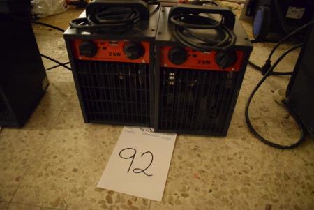 2 pcs. fan heaters