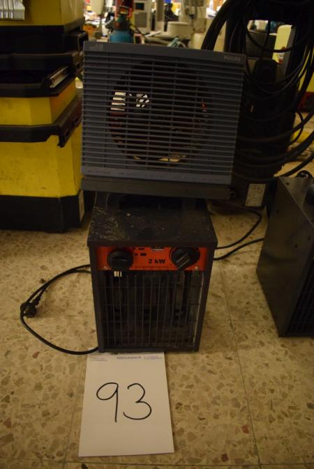 2 pcs. fan heaters