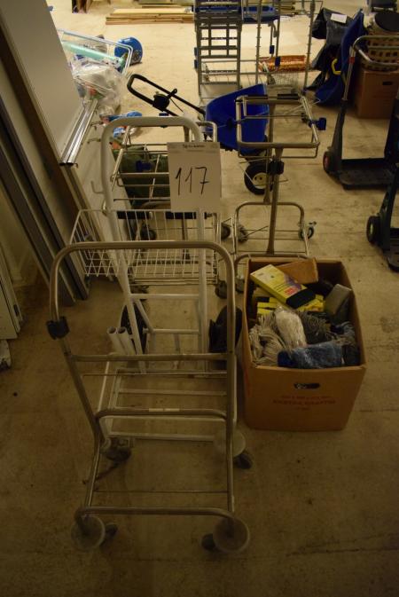 4 pcs. carts + box of wipes for mop, etc.