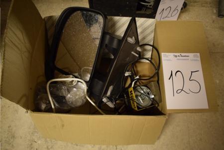 Box with various auto parts