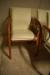 10 pcs. chairs, cream colored leather