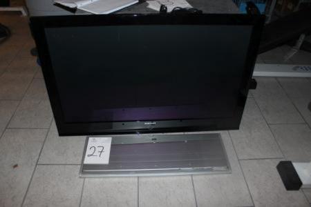 55 "flat screen TV Samsung with remote control and wall mount