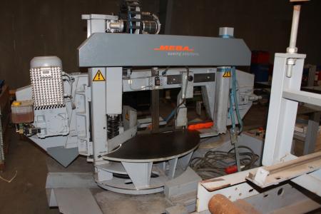 Meba Automatically trimming tape saw 335 DG with rolling tape with rulers. With hydraulic impact tension