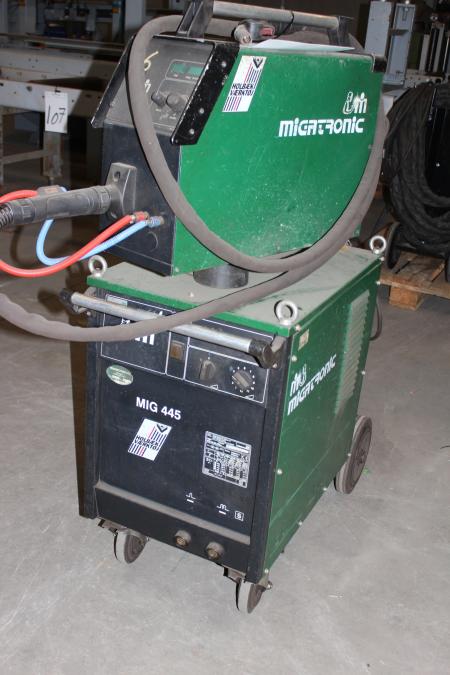 Migatronic Mig 445 MED trådboks og kabler