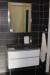 Badmiljø, Skabe med Kuma helstøbt vaskebordplade 81x53x86 cm, Speciel spejl med lys 60x80 cm