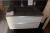 Badmiljø, Skabe med Kuma helstøbt vaskebordplade 81x53x86 cm, Speciel spejl med lys 60x80 cm