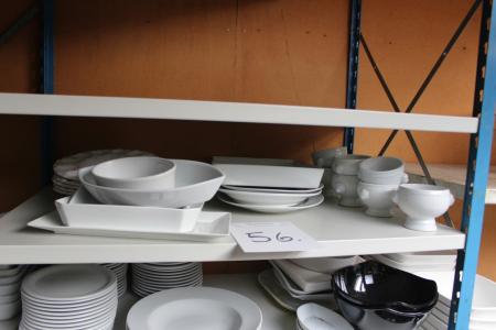 Bowls, refractory dishes and plates.