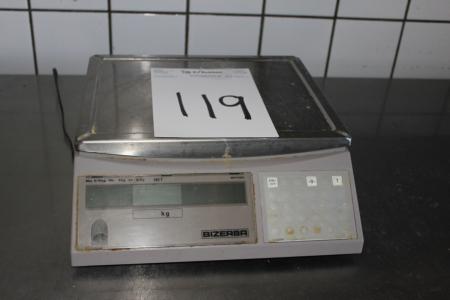 Bizerba Digitalvægt maks 6/15 kg min 40 g.