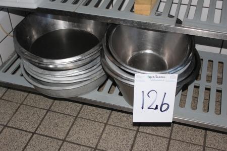 Stainless dishes.