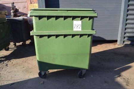 2 stk. Affalds container 660 ltr.