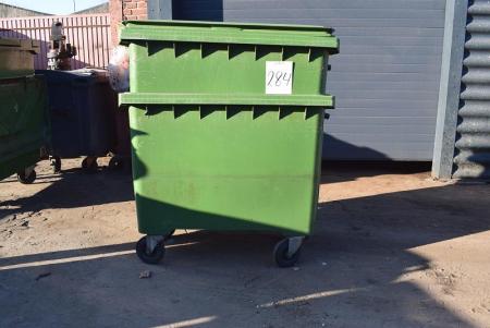 2 stk. Affalds container 660 ltr.