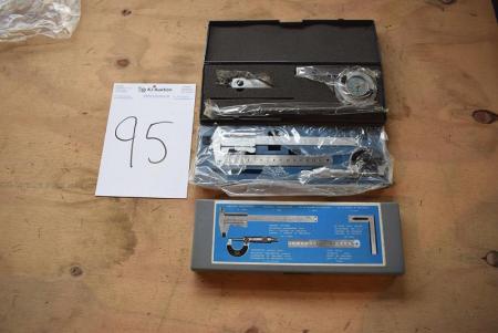 3 boxes of measuring dial gauge micrometer, and more.