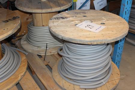 2 pcs. cable reels, 1 pc. with jmv-hf-al-m, 1 pc. of unknown data