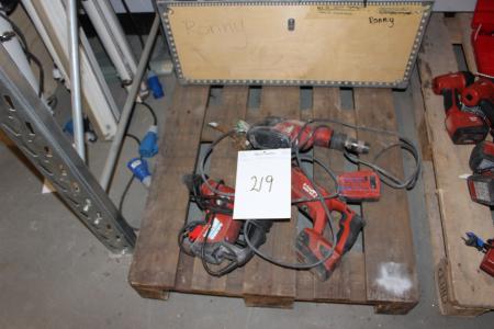 Pallet with hilti power tools + box with fall protection