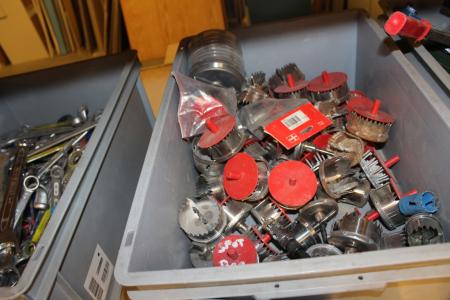 Box with div. drill bits