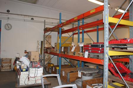 Pallet racking with three increases and eight paragraphs. beams (Note: The buyer will be contacted around the time of dismantling)