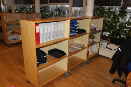 Increase / decrease table + 4 pcs. shelving + 2. drawer + office chair