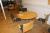 Round table with 4 chairs + 4 pcs. shelving