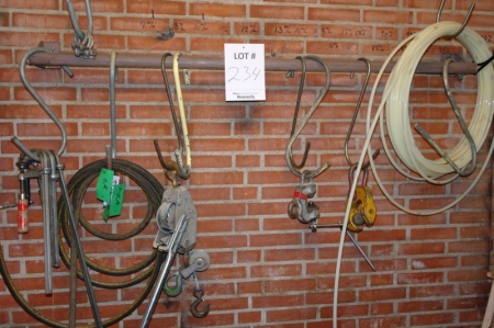 Lifting equipment and more on wall