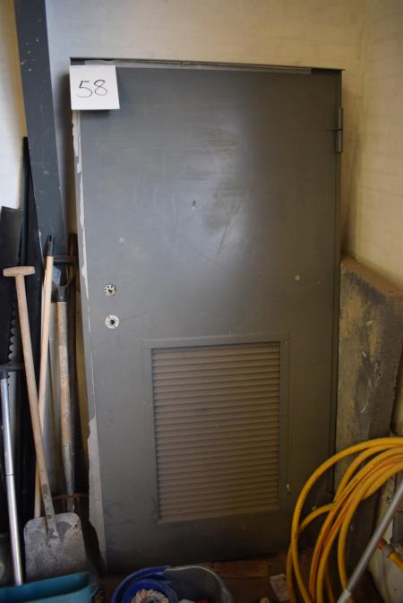 Fire door with ventilation grating B H 95 x 189 cm